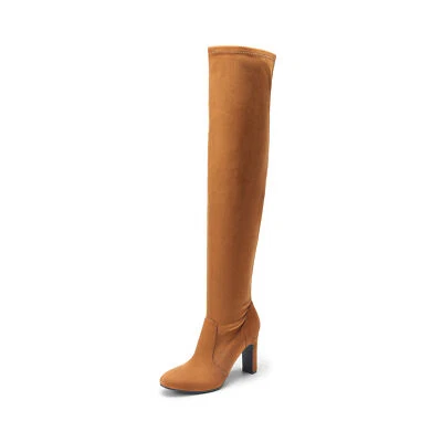 Women Over The Knee Boots Thigh High 3.35in Block Heel Fall Winter Long Boots - Image 1 of 4