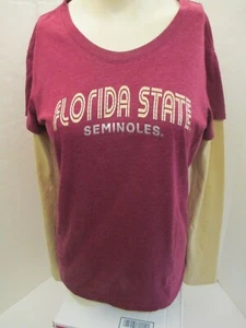 FLORIDA STATE SEMINOLES WOMEN'S TEAM COLORED LARGE LONG SLEEVE TEE SHIRT - FSU - Picture 1 of 7