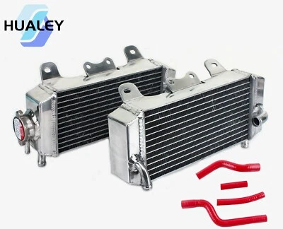 Aluminum Radiator + Red Silicone Hose For 2007-2009 Yamaha YZ250F 2007 2008 2009 - Image 1 of 4