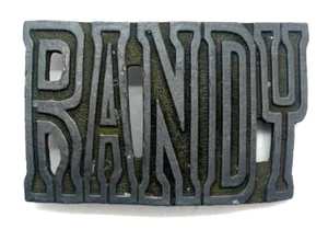 Vintage RANDY Personalized Name Men's Belt Buckle The CHAD Mfg Corp - Picture 1 of 3