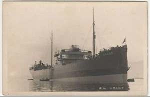 Shipping; Italian Naval Auxiliary RN Urano RP PPC Unused, c 1930's 2 - Picture 1 of 2
