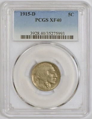 1915-D Buffalo Nickel from the Denver Mint Graded XF40 by PCGS - Image 1 of 4