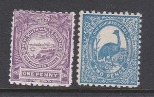 1888 100th ANNIVERSARY BRITISH CROWN COLONY NSW STATE PRE-DECIMAL STAMPS MLH #11 - Bild 1 von 2