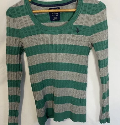 Polo para mujer U.S. Assn. Suéter Cuello Redondo Talla Grande Calidad Superior con Logo Foto 1 de 4