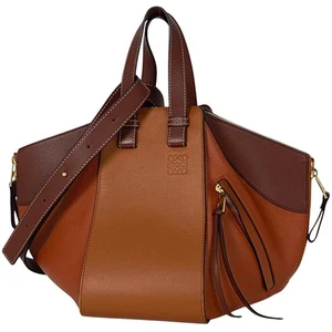 LOEWE Bolso Hamaca Pequeño Anagrama 2WAY Bolso de Hombro Bolso de Mano Cuero Naranja Re... - Imagen 1 de 7