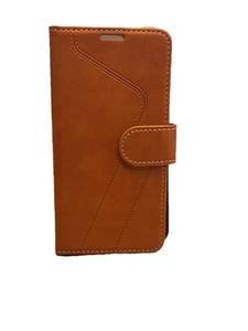 Brand New Civicase Brown Leather Wallet Phone Case for iPhone 15 with Box - Picture 1 of 5
