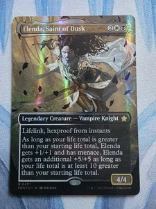 MTG Elenda, Saint of Dusk MANA FOIL (Borderless) **NM** Foundations (FDN) - Picture 1 of 2