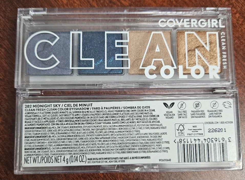 2 Palettes COVERGIRL Clean Fresh Color Eyeshadow #282 Midnight Sky (Vegan) - Image 1 of 1