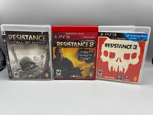 Resistance 1, 2 y 3 Trilogy Colección CIB Sony PlayStation 3 PS3 Lote Paquete - Imagen 1 de 10