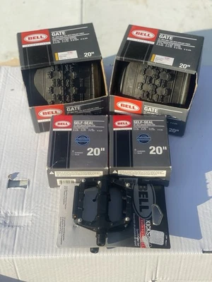 全新带盒 Bell BMX 20 英寸轮胎管和踏板全套 GT Dyno Haro Redline Schwinn — 第 1/4 张图片