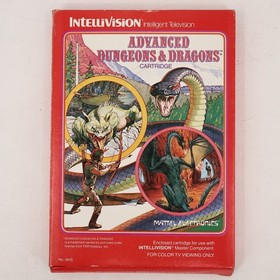 Vintage Mattel Intellivision Advanced Dungeons & Dragons Game Cartridge Box 1982