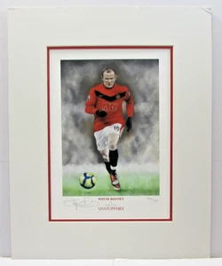 Wayne Rooney Unstoppable Limited Edition Mounted Print by Stephen Doig - Picture 1 of 1