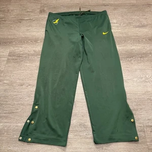Nike Pants Adult 42 Green Track Pants Green Ankle Snaps Mercury Foot Logo 42x31 - Picture 1 of 17
