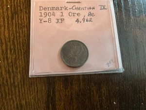 1904 DENMARK ๐ฉ๐ฐ 1 ORE Coin, CHRISTIAN IX. - Picture 1 of 2
