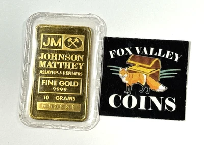 Classic Vintage Johnson Matthey 10 Grams .999 Fine Gold Bar - Sealed! - Image 1 of 4
