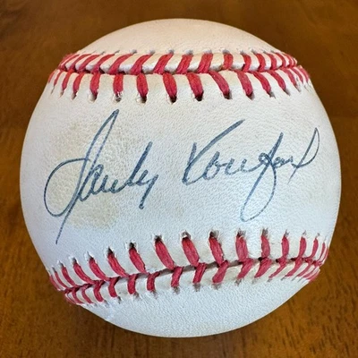 Sandy Koufax Signed Autographed National League Baseball Ball JSA LOA - Toning - Image 1 of 4