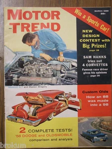 MOTOR TREND MARCH 1958 CORVETTES, OLDS, DODGE, NASSAU, LINCOLN - Imagen 1 de 4
