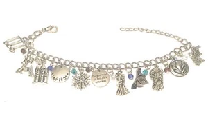 Frozen Bracciale Regno Ghiaccio Elsa Anna Olaf Arendelle Disney Regolabile Metal - Picture 1 of 1
