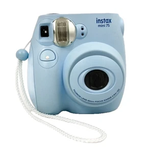 Fujifilm Instax Working Mini 7S Instant Film Camera Blue Carry Strap 60MM Lens - Picture 1 of 14