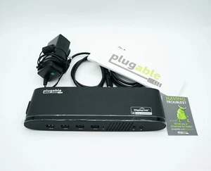 Plugable Universal Laptop Docking Station 4K Dual Monitor DisplayPort UD-6950H - Afbeelding 1 van 16