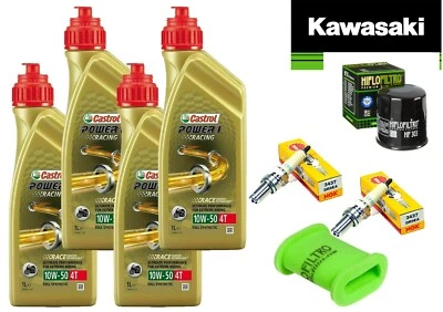 CASTROL / HIFLOFILTRO/NGK TAGLIANDO KAWASAKI KLE 500 1991/06 CASTROL 10W50 RACING FILTRI OLIO ARIA CANDELE