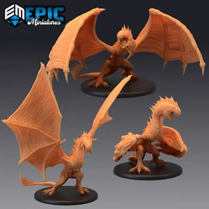 ISLAND WYVERN, Dungeons and Dragons Miniature, D&D, Epic Miniature, Water Dragon - Picture 1 of 6