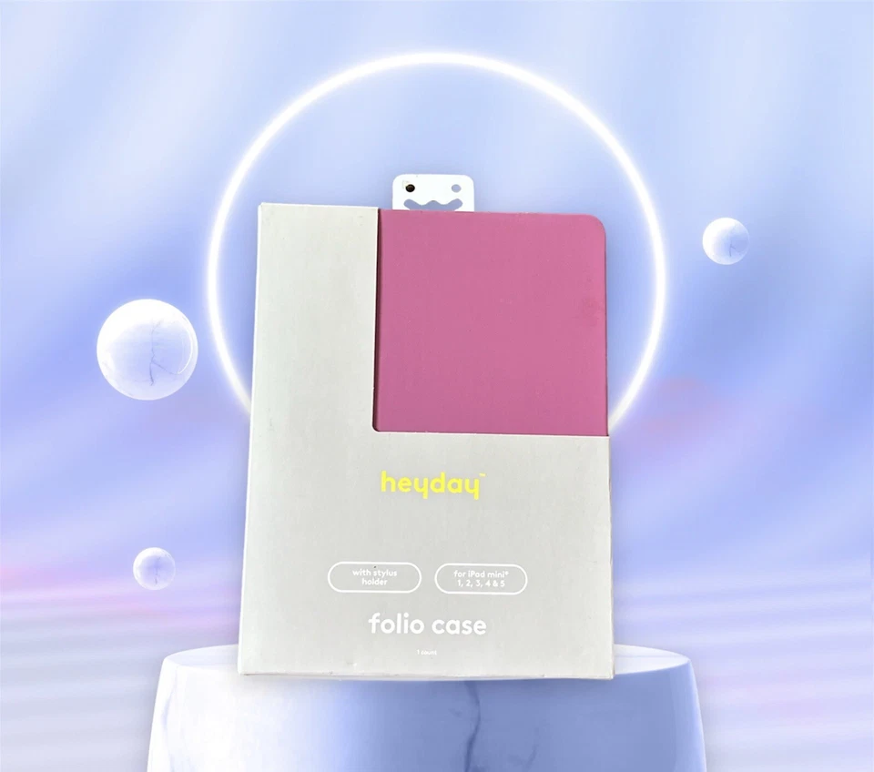 HEYDAY APPLE iPAD MINI 1,2,3,4,& 5 AND PENCIL CASE DUSTY PINK  - Image 1 of 1