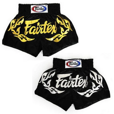 FAIRTEX MUAY THAI KICK BOXING SATIN SHORTS BS0646 GOLD BS0647 SILVER MMA K1 - Image 1 of 4