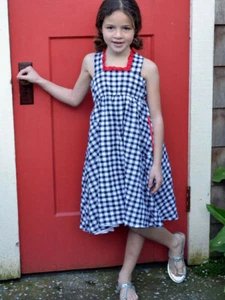 Ses Petities Mains NWT Girls Sundress Black & White Cotton Sizes 5, 6, 7 - Picture 1 of 7