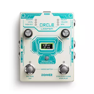 Donner Circle Looper Effects Pedal Drum Machine Tap 40 Slot 160 min Loop Time - Picture 1 of 18