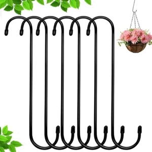 Extra Large Plant S Hooks (6 Pack 10 inch) Rust Resistan Heavy Duty Long S Ho... - Picture 1 of 8