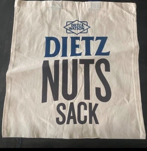 Dietz and Watson Logo Nuts 1939 Blue Dietz Nut Sack Reusable Bag Tote Deez NEW - Picture 1 of 1