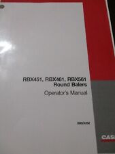 Case IH RBX451, RBX461, RBX561 Round Balers Operator's Manual 2001