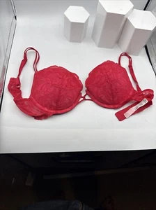 Reggiseno push up Victoria's Secret Bomb Shell tuffo con pizzo taglia 34C - Foto 1 di 7