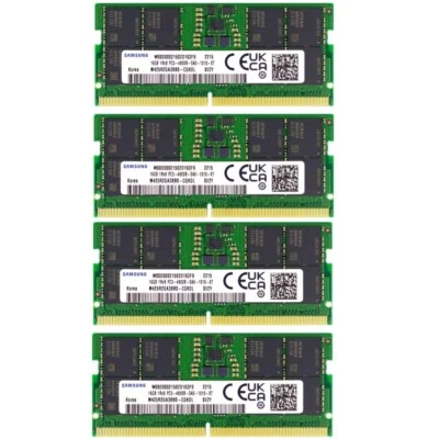 Samsung 64GB (4X16GB) DDR5 4800MHz PC5-44800 SODIMM Memory Ram M425R2GA3BB0-CQK - Image 1 of 4