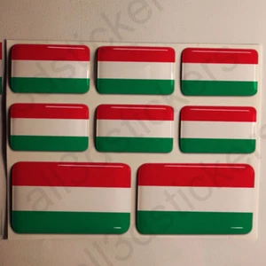 Sticker Hungary Resin Domed Stickers Hungary Flag 3D Vinyl Adhesive Decal Car - Bild 1 von 1