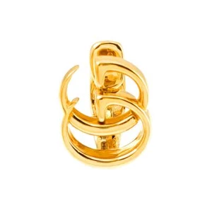 GUCCI Double G Earrings Clip-on 18K YG 750 One Piece only 90278086 - Picture 1 of 9