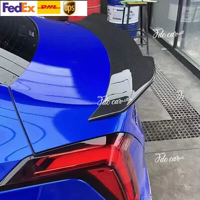 For Cadillac CT4 2020-2023 Real Carbon Fiber Rear Boot Spoiler Wing Flap 1Set - Imagem 1 de 4