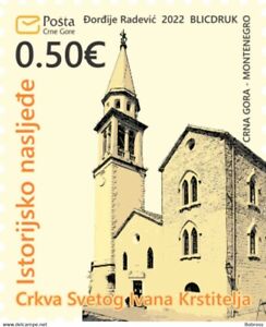 2022, Historical Heritage – Church of Saint John the Baptist, Montenegro, MNH
