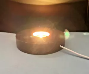 LED Light Display Round Base for Crystal Glass Paper Weight Display - Picture 1 of 8