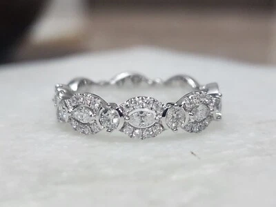 QVC Marquise & Round Diamond Band Ring, 14K, 1.00 cttw, by Affinity Size 10 - Image 1 of 4