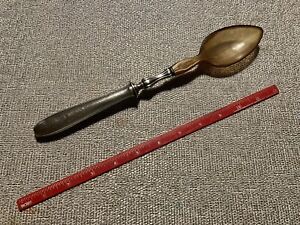 CHANTILLY SALAD SERVING SPOON HOLLOW HANDLE HORN BOWL BY BIRKS STERLING 