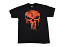 Marvel Mens The Punisher Dripping Logo Seeing Red Black Tee Shirt New L, 3XL