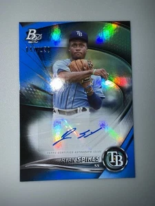 2022 Bowman Platinum - Top Prospects Ryan Spikes #TOP-84 Autografi Blu /150... - Foto 1 di 2
