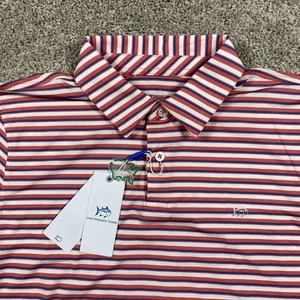 Southern Tide Striped Polo Boys Youth XL 16 Golf Shirt Performance Stretch NWT - Picture 1 of 8