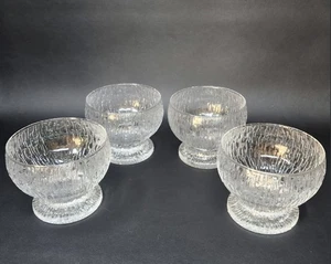 (4) MCM Iittala Kekkerit Dessertschalen mit Fuß strukturiert von Sarpaneva Finnland 4 Zoll - Bild 1 von 12