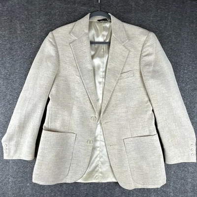 Vintage Repp Ltd Linen Blazer Women's Size M (8-10) Ivory Beige 2-Button Jacket - Image 1 of 4