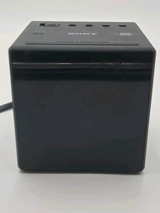 Sony ICF-C1 FM/AM Clock Radio Alarm Cube Black – Works Great - Picture 1 of 5