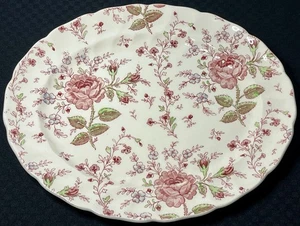 Plato ovalado Johnson Brothers Rose Chintz 12" 12x10" Inglaterra - Imagen 1 de 5