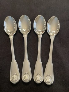 Towle London Shell Germany Lot Of 4 Stainless Teaspoons 6 3/8” - Picture 1 of 5